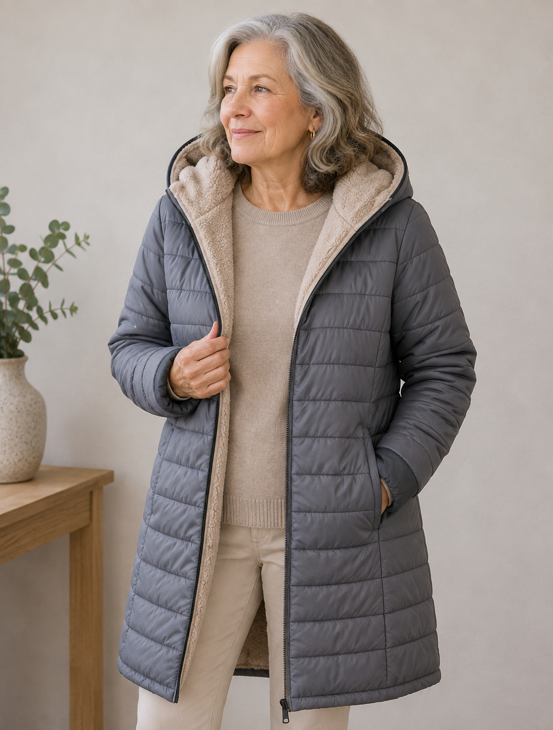 Margaret™ | Cozy Sherpa-Lined Winter Coat
