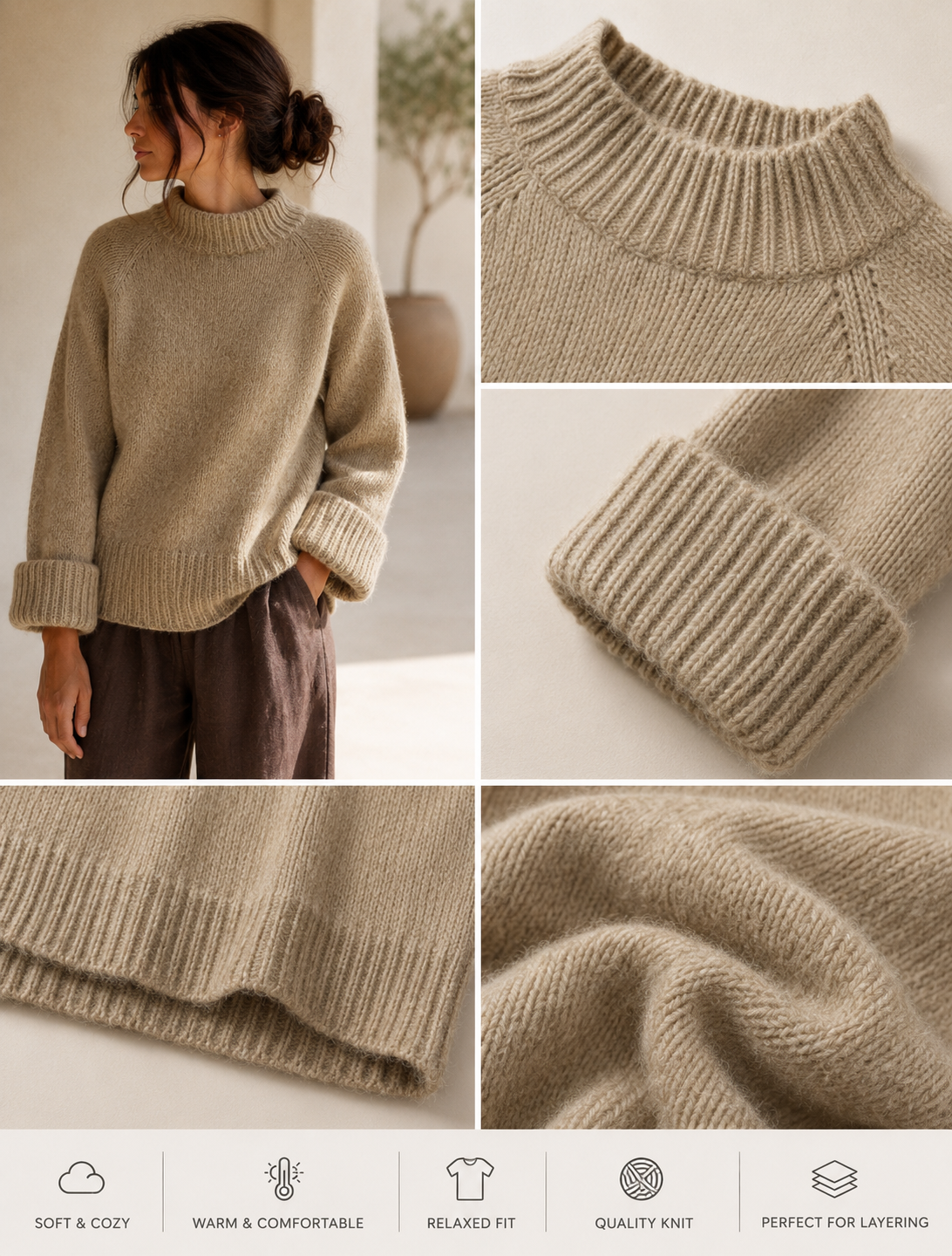 Relaxed Drop-Shoulder Pullover Knitting Pattern