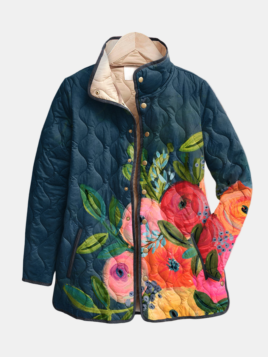 Amaya | Vintage Floral Print Quilted Jacket — Final Edit
