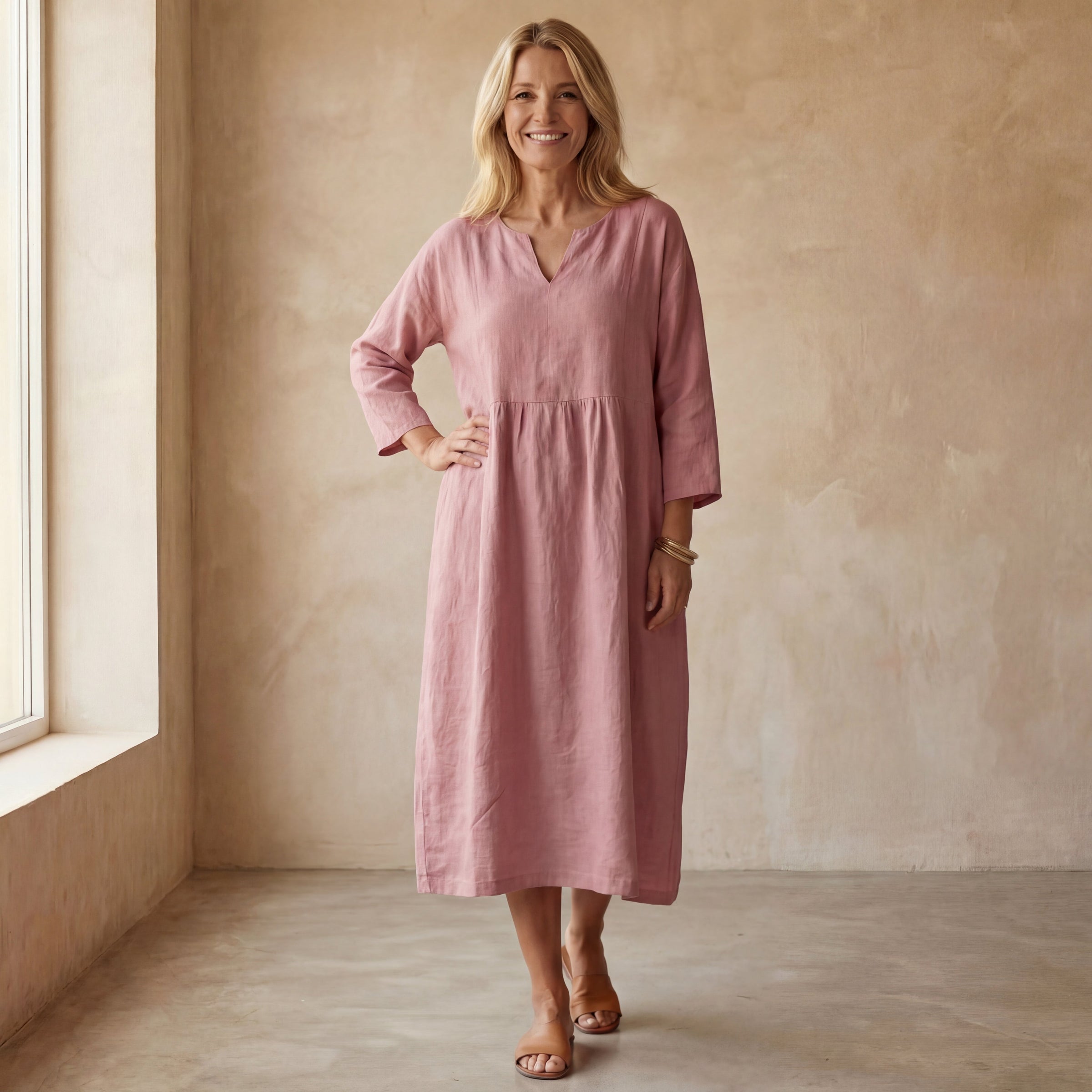 ALMERIA - STYLISH COTTON DRESS