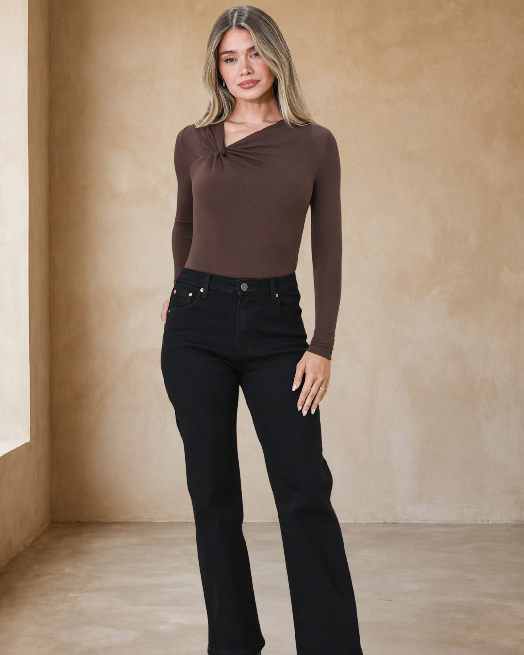 Paxon Jeans - High Waisted Bootcut Jeans in Black