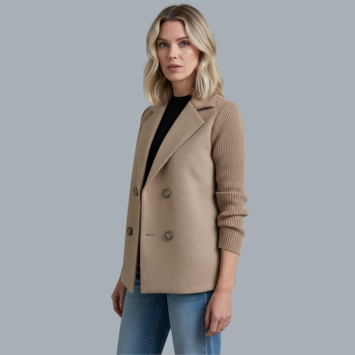 Sasha™ | Ribbed Blazer Coat — Final Edit