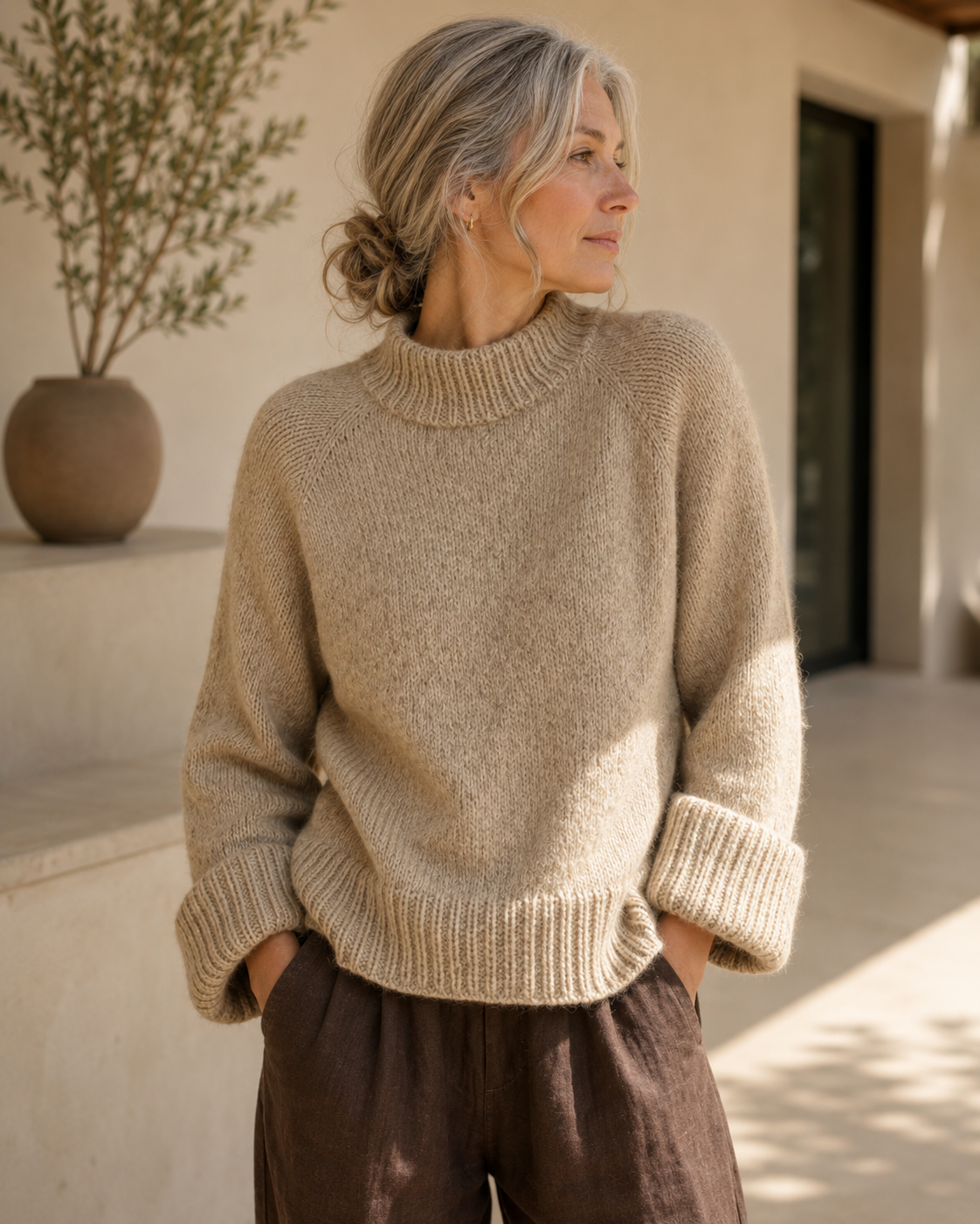 Relaxed Drop-Shoulder Pullover Knitting Pattern