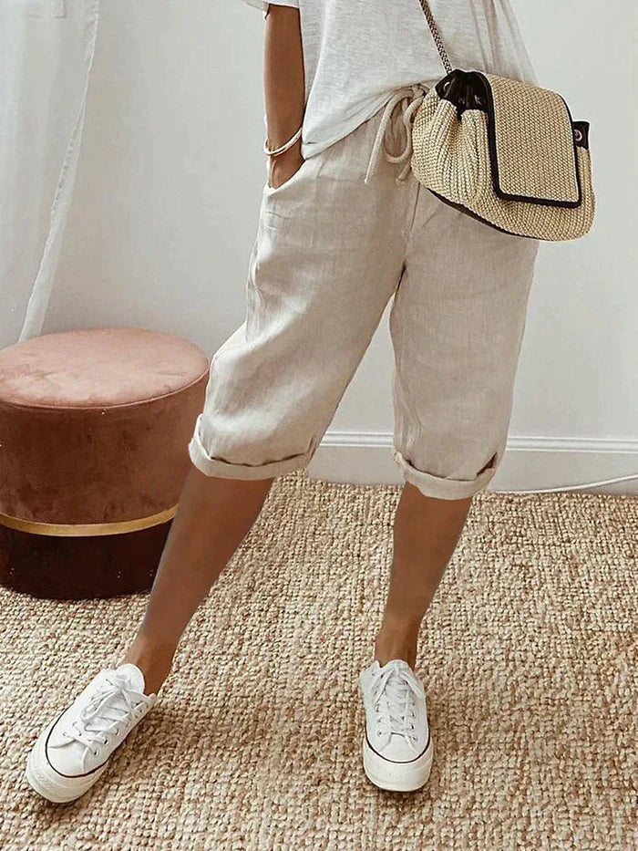 Laluna® | Women's Cotton & Linen Shorts