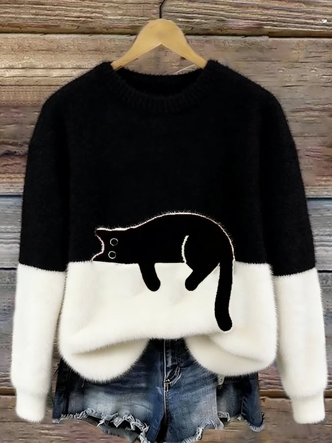 Cleo™ | Cat Graphic Jumper — Final Edit