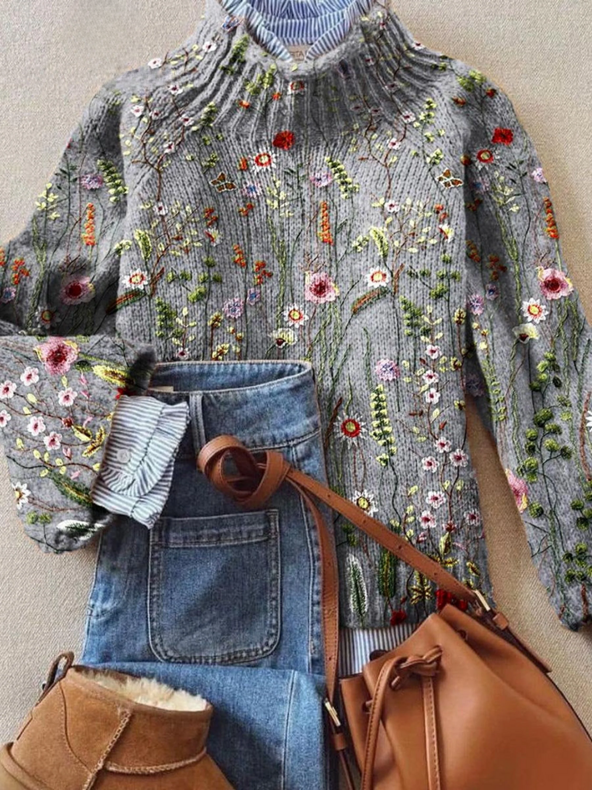 Maurine™ | Vintage Floral Knit Jumper — Final Edit
