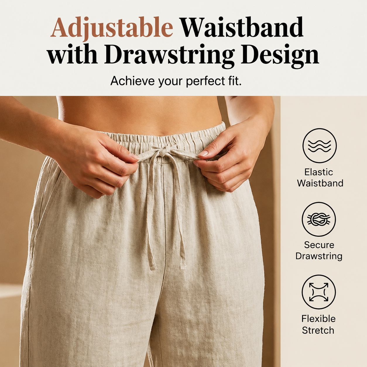 Laluna® | Women's Cotton & Linen Shorts