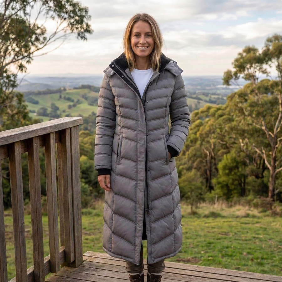 Elora™ | Longline Hooded Winter Puffer Coat