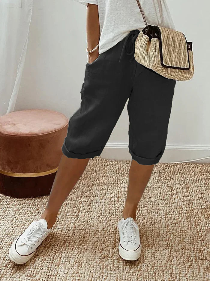 Laluna® | Women's Cotton & Linen Shorts