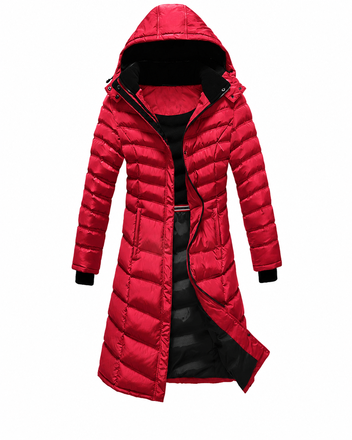 Elora™ | Longline Hooded Winter Puffer Coat