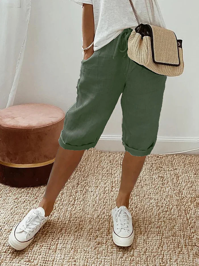Laluna® | Women's Cotton & Linen Shorts