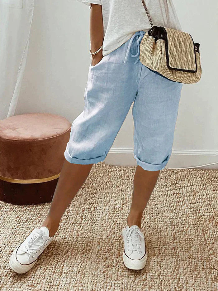 Laluna® | Women's Cotton & Linen Shorts