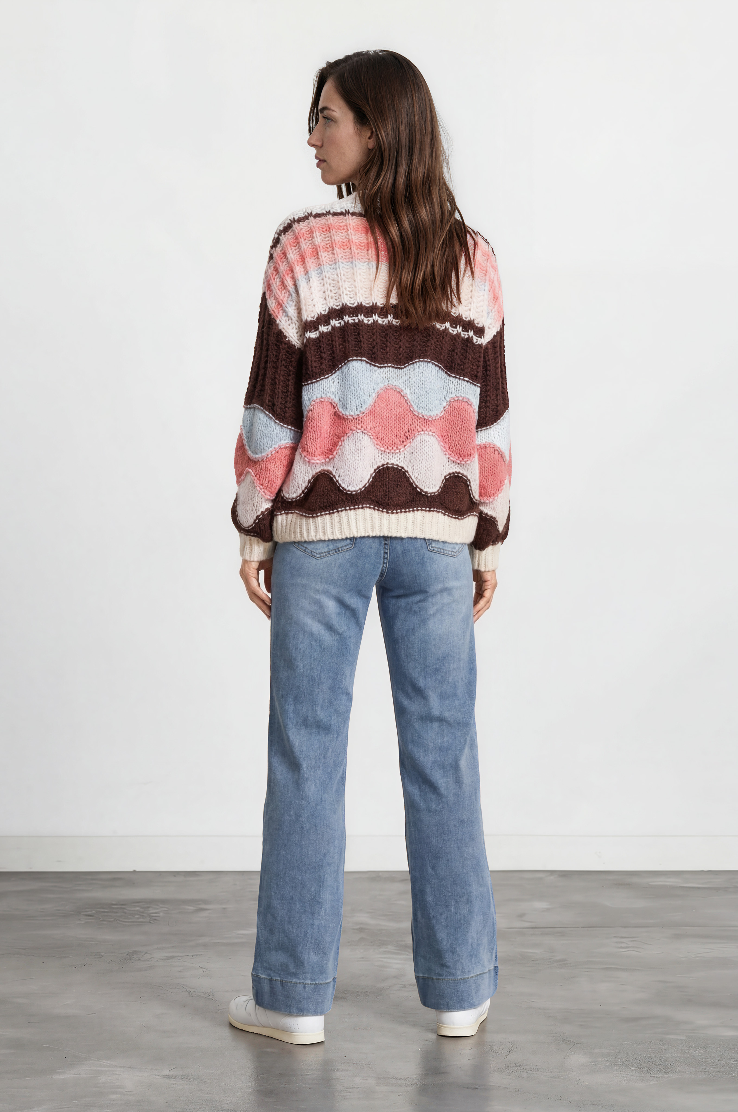 Cindy Wide Leg Jeans in Stone Wash Denim