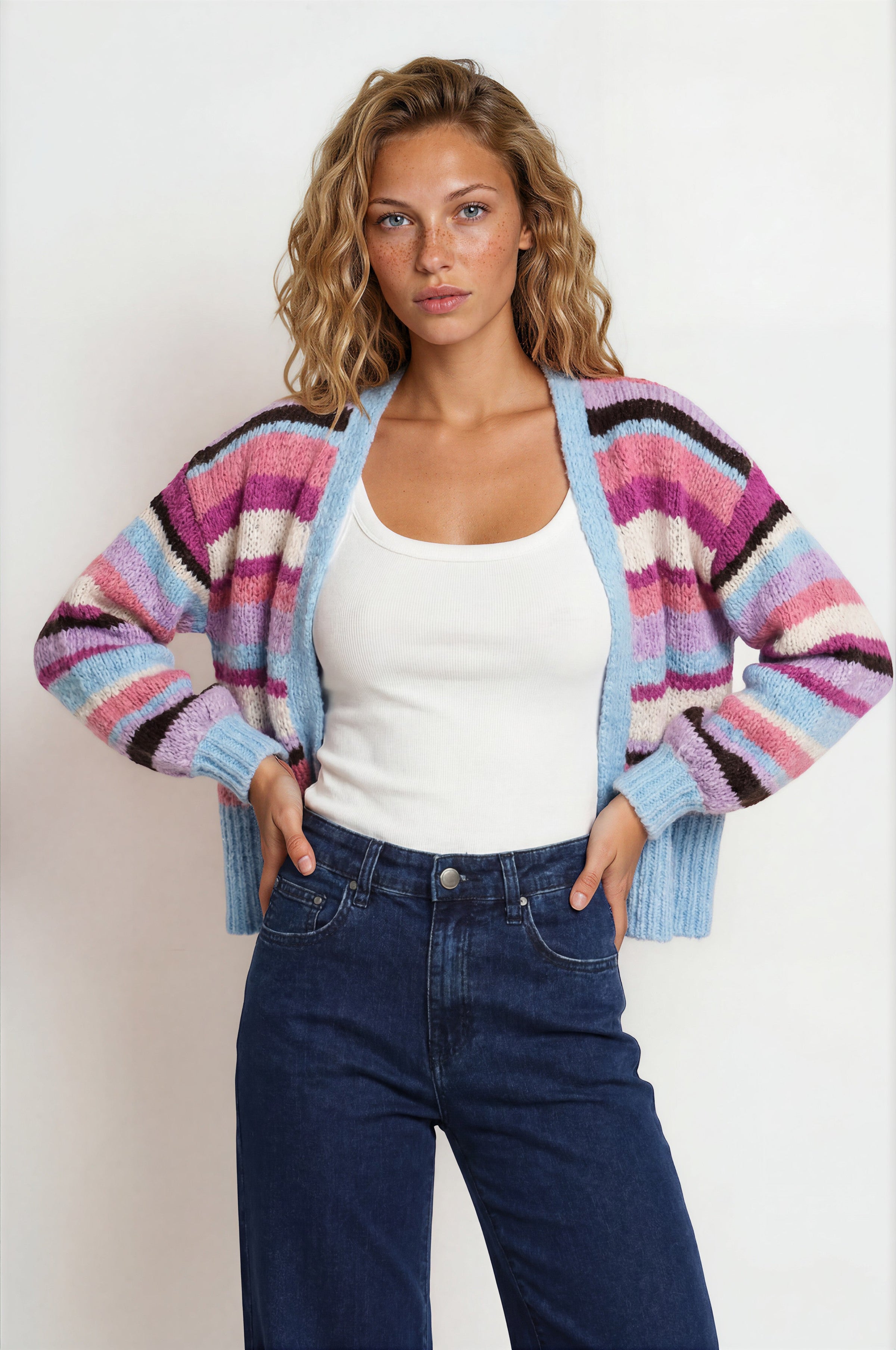 Jesse Jeans - High Waisted Wide Leg Jeans in Dark Denim