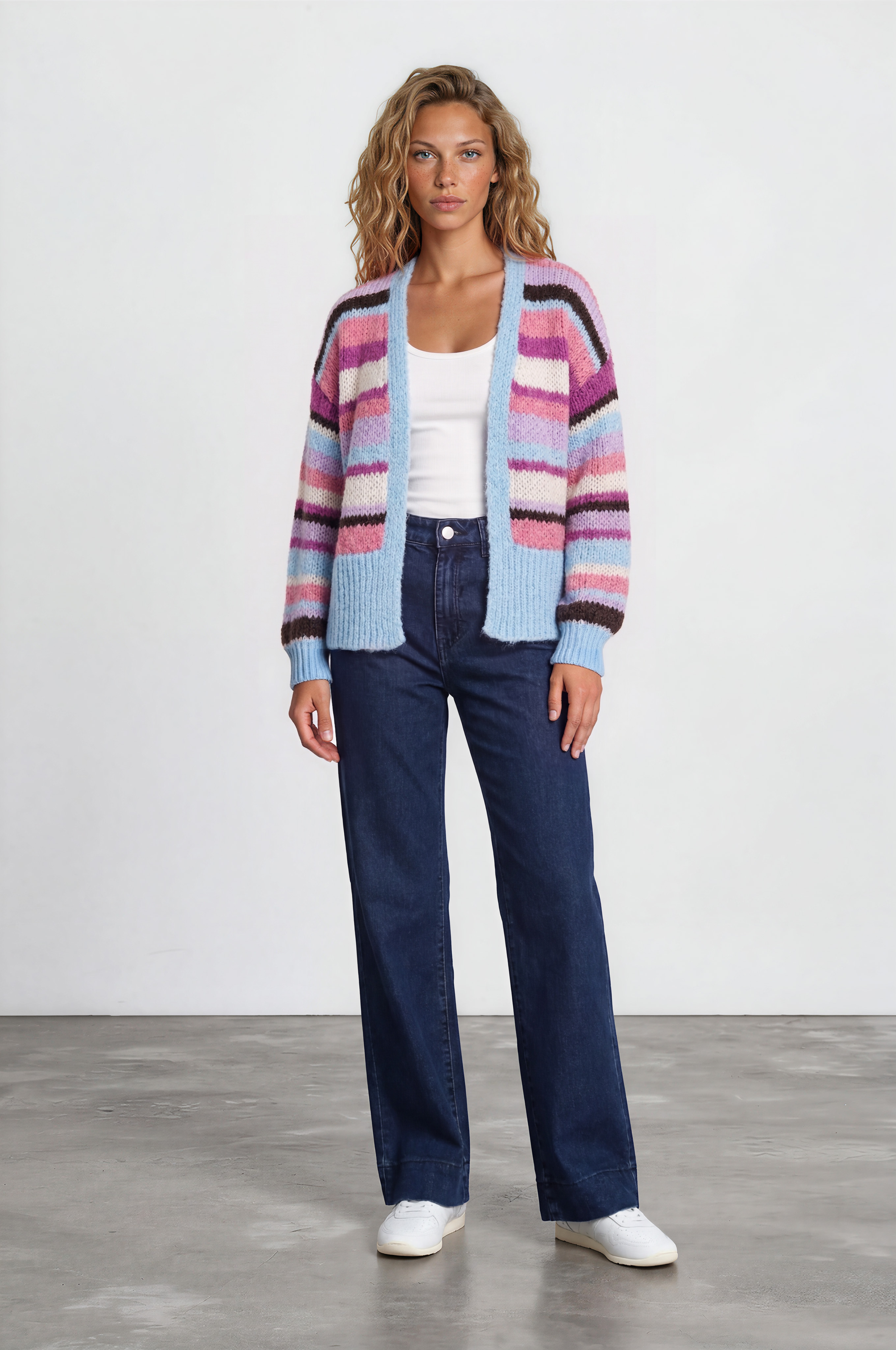 Jesse Jeans - High Waisted Wide Leg Jeans in Dark Denim