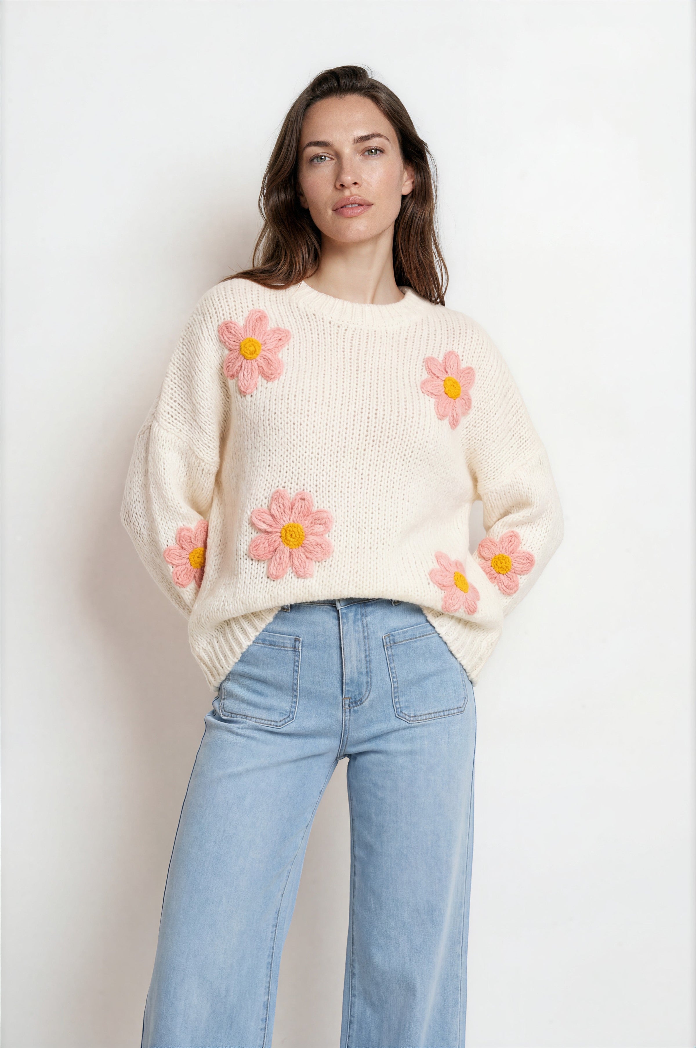 Cindy Wide Leg Jeans in Light Denim