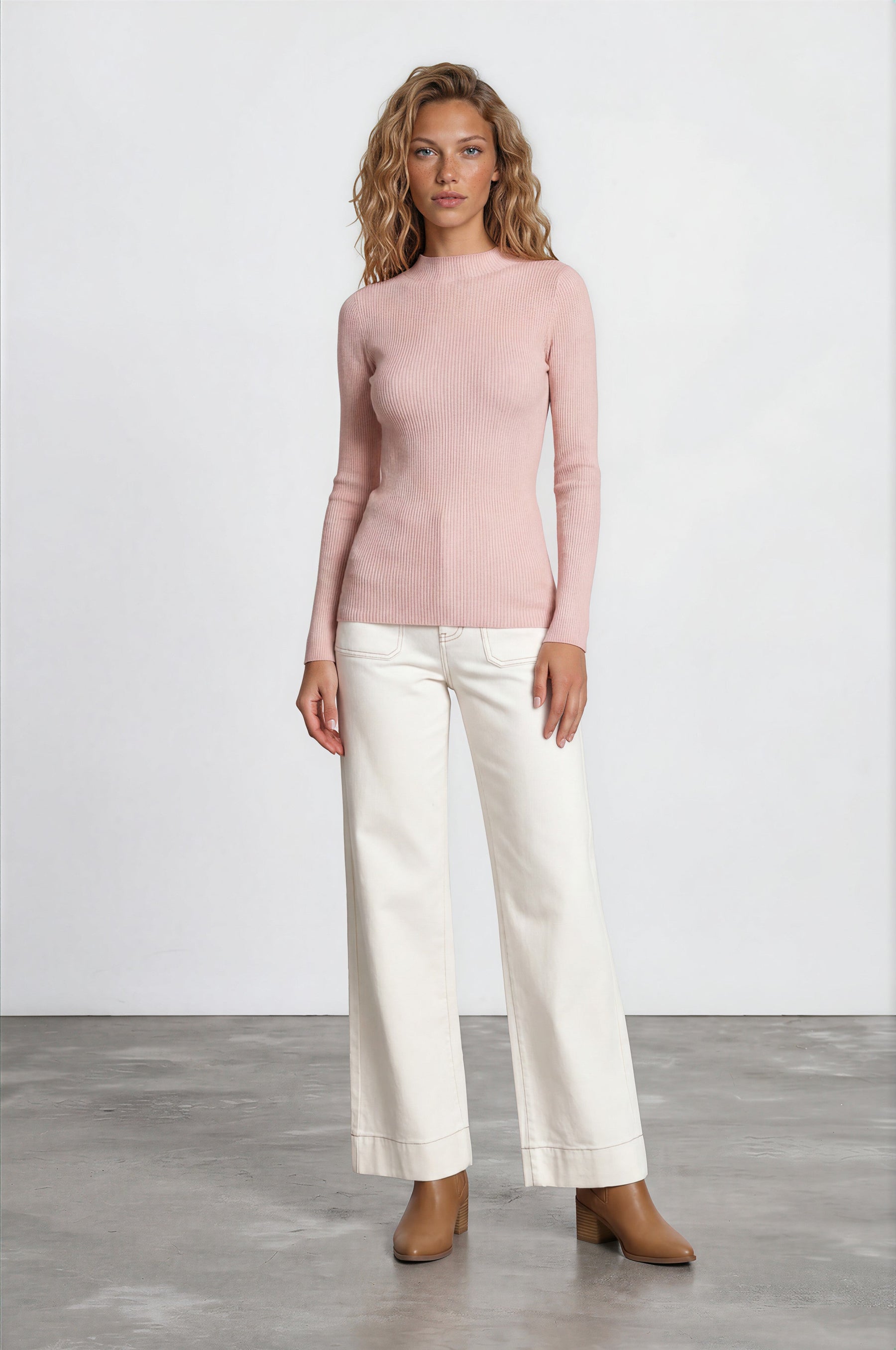 Cindy Wide Leg Jeans in White