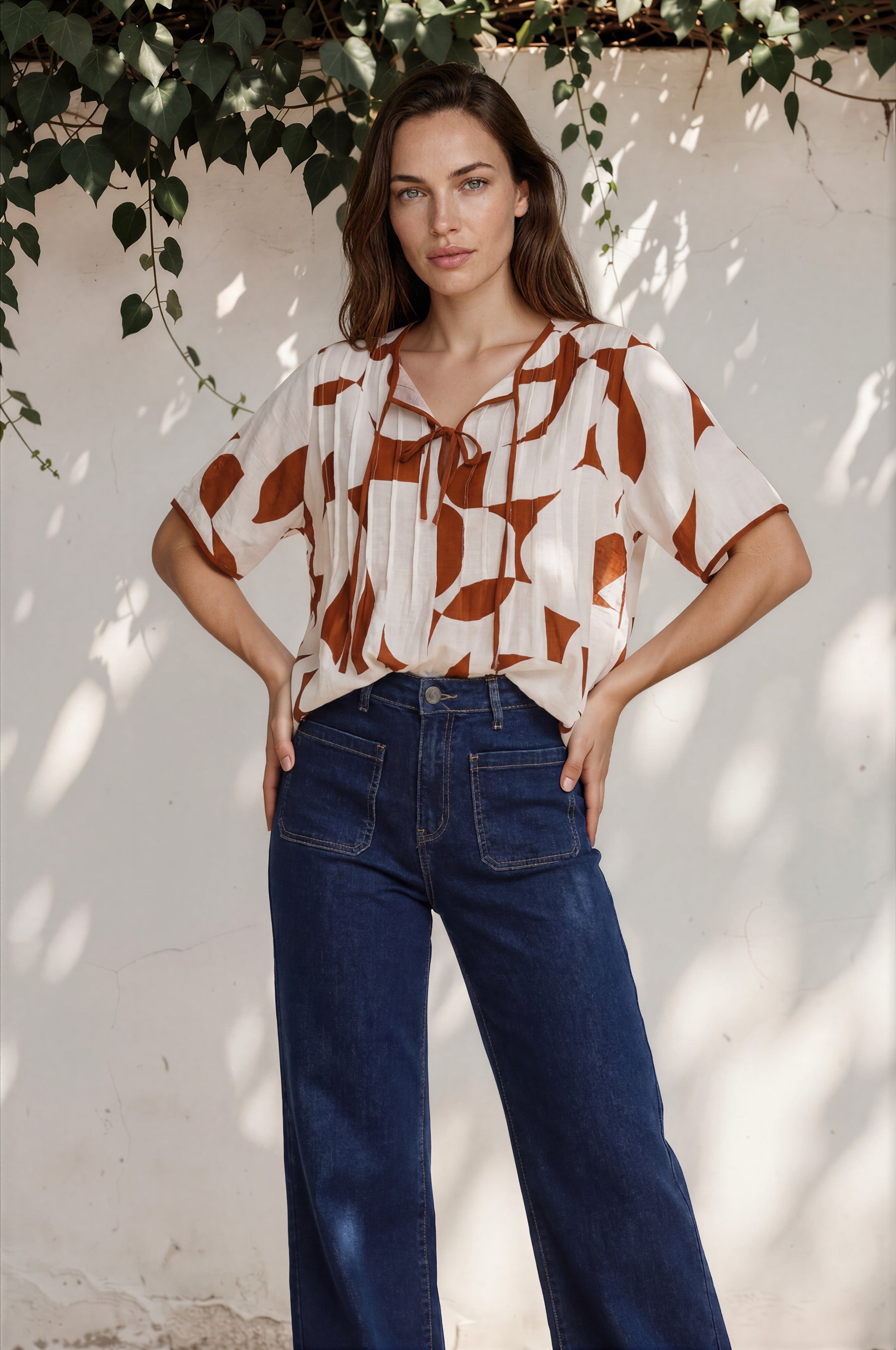 Cindy Wide Leg Jeans in Indigo