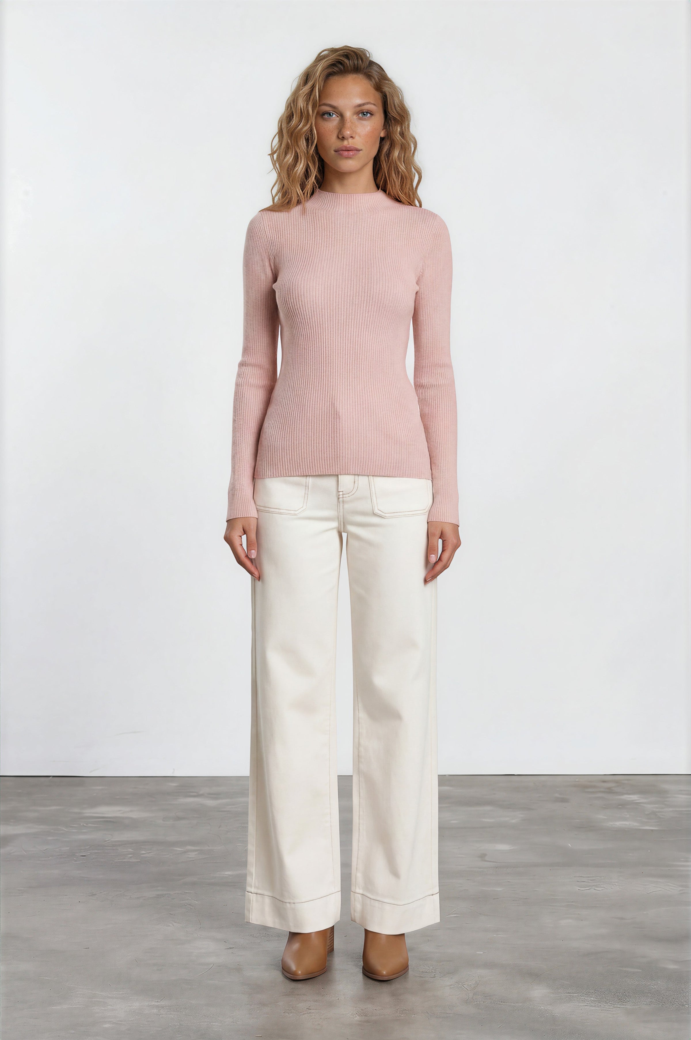 Cindy Wide Leg Jeans in White