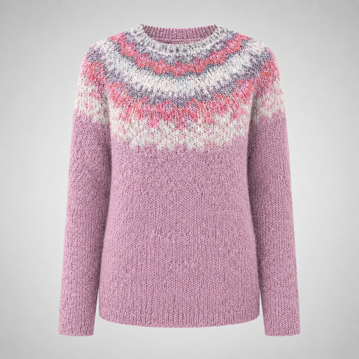 Sofia™ | Patterned Crewneck Knit Jumper — Final Edit