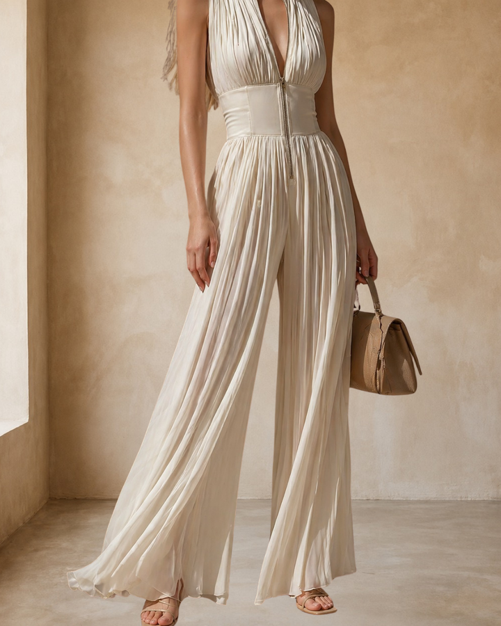 Caelia – Villa Pleated Jumpsuit
