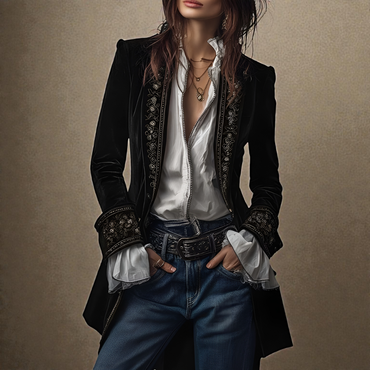 Elise™ | Velvet Statement Blazer — Final Edit