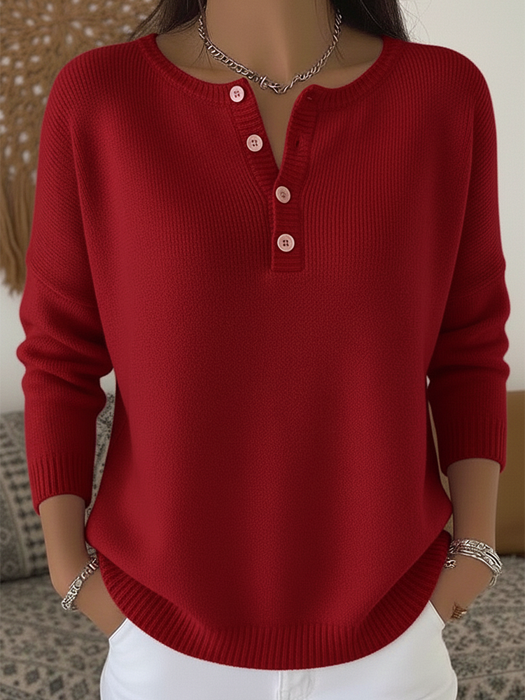 Victoria Madison™ | Calm Button-Up Jumper