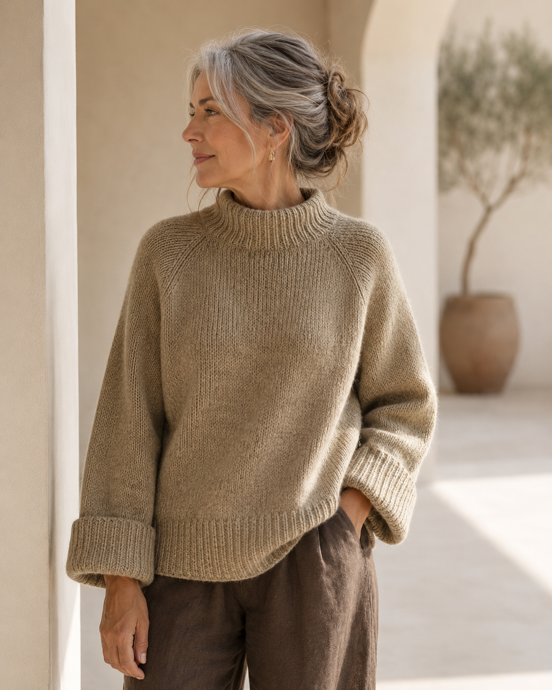 Relaxed Drop-Shoulder Pullover Knitting Pattern