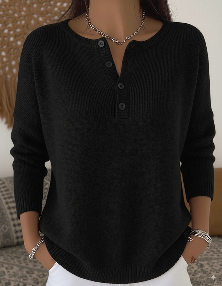 Victoria Madison™ | Calm Button-Up Jumper
