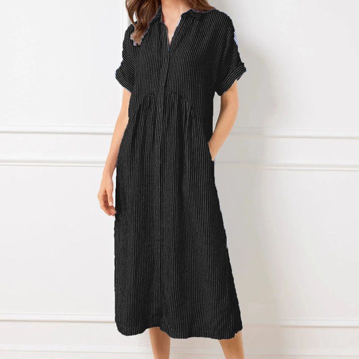 Women striped pocket dress